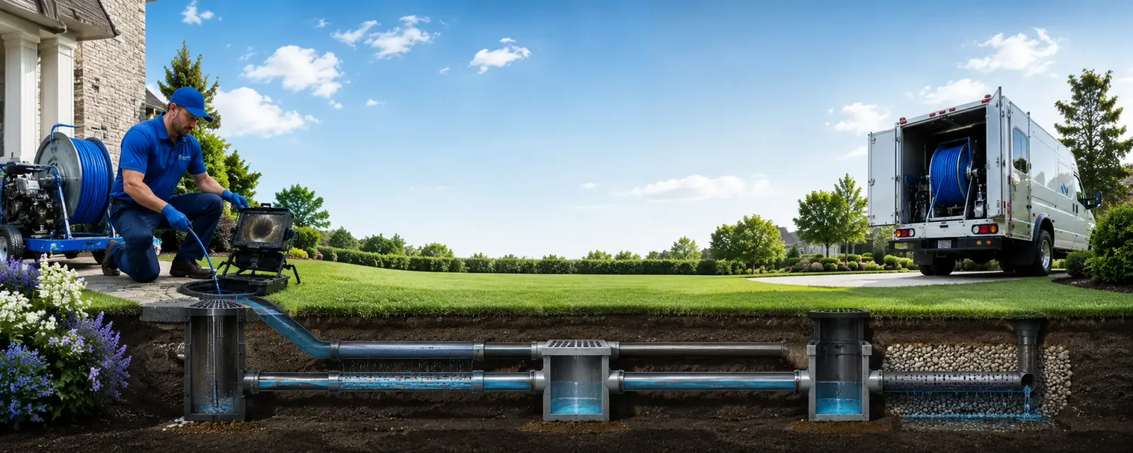 Outdoor drain cleaning information for Check, VA
